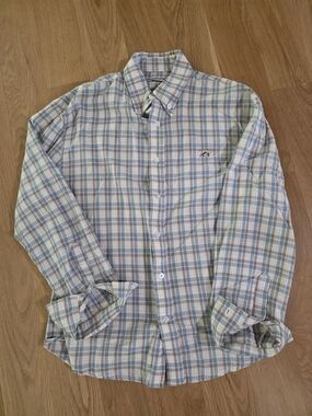 Men's Casual Plaid Button-Down Shirt-NWT